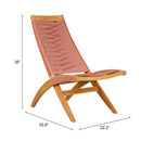  Zuo Rova 704178 Lounge Chair - Terracotta IMAGE 7