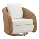  Zuo Solara 704176 Swivel Chair - Ivory IMAGE 8