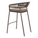  Zuo Skye 704166 Set of 2 Barstool - Brown IMAGE 2