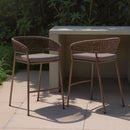  Zuo Skye 704166 Set of 2 Barstool - Brown IMAGE 9