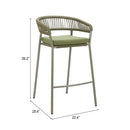  Zuo Skye 704165 Set of 2 Barstool - Green IMAGE 10