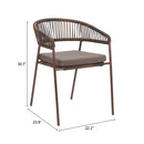  Zuo Skye 704164 Set of 2 Dining Chair - Brown IMAGE 12