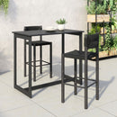  Zuo Iska 704157 Set of 2 Barstool - Black IMAGE 6