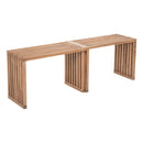  Zuo Riviera 704156 Set of 2 Extendable Bench - Natural IMAGE 2