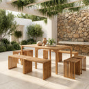  Zuo Riviera 704156 Set of 2 Extendable Bench - Natural IMAGE 5