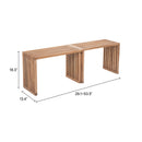  Zuo Riviera 704156 Set of 2 Extendable Bench - Natural IMAGE 9