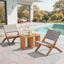  Zuo Riviera 704155 Set of 2 Extendable Stool - Natural IMAGE 4
