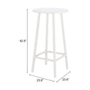  Zuo Ren 704150 Bar Table - White IMAGE 9