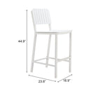  Zuo Kayu 704149 Barstool - White IMAGE 12