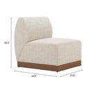  Zuo Christy 704146 Armless Chair - Beige IMAGE 17