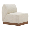  Zuo Christy 704146 Armless Chair - Beige IMAGE 1