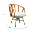  Zuo Safal 704142 Swivel Dining Chair - Multicolor IMAGE 8