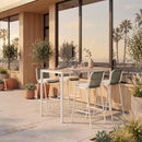 Zuo Luft 704140 Set of 2 Barstool - White/Green IMAGE 12