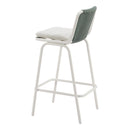  Zuo Luft 704140 Set of 2 Barstool - White/Green IMAGE 2