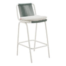  Zuo Luft 704140 Set of 2 Barstool - White/Green IMAGE 4