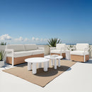  Zuo Gelo 704135 Sofa - White/Brown IMAGE 4