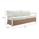  Zuo Gelo 704135 Sofa - White/Brown IMAGE 9