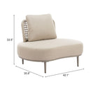  Zuo Ruhe 704124 Accent Chair - Beige IMAGE 11