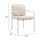  Zuo Aite 704121 Set of 2 Dining Chair - Beige IMAGE 10