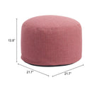  Zuo Aruz 704119 Ottoman - Red IMAGE 7