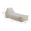 Zuo Kalm 704117 Chaise Lounge - Beige IMAGE 8