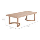  Zuo Leto 704116 Coffee Table - Brown IMAGE 8