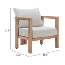  Zuo Leto 704114 Armchair - Gray IMAGE 11