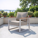  Zuo Welt 704111 Armchair - Taupe/White IMAGE 12