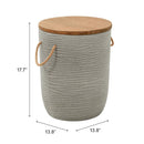  Zuo Biban 704106 Side Table - Natural/Gray IMAGE 8