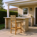  Zuo Corde 704102 Barstool - Beige IMAGE 5