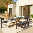  Zuo Suan 704095 Rectangular Dining Table - Gray IMAGE 7