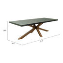  Zuo Suan 704095 Rectangular Dining Table - Gray IMAGE 8