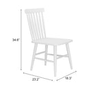  Zuo Zeilen 704084 Set of 2 Dining Chair - White IMAGE 8