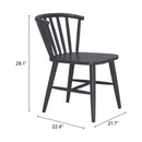  Zuo Shio 704083 Dining Chair - Black IMAGE 8