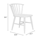  Zuo Shio 704082 Dining Chair - White IMAGE 8