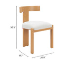  Zuo Tiana 704080 Dining Chair - Natural/Beige IMAGE 9