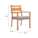  Zuo Rader 704059 Set of 2 Dining Chair - Natural IMAGE 10
