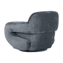  Zuo Boble 111162 Swivel Chair - Storm Gray IMAGE 5