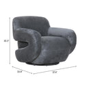  Zuo Boble 111162 Swivel Chair - Storm Gray IMAGE 9