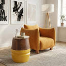  Zuo Tornos 111116 Side Table - Walnut/Yellow IMAGE 7