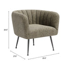  Zuo Deco 111088 Accent Chair - Green Tweed IMAGE 10