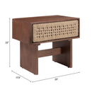  Zuo Amaria 111018 Nightstand - Natural/Walnut IMAGE 13