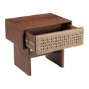  Zuo Amaria 111018 Nightstand - Natural/Walnut IMAGE 2