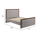  Zuo Somune 111011 Queen Bed - Gray/Walnut IMAGE 11