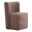  Zuo Bambun 110996 Dining Chair with Wheels - Taupe IMAGE 1