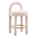  Zuo Curco 110993 Set of 2 Counter Stool - Beige IMAGE 1