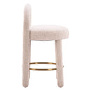  Zuo Curco 110993 Set of 2 Counter Stool - Beige IMAGE 4