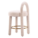  Zuo Curco 110993 Set of 2 Counter Stool - Beige IMAGE 5