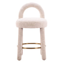  Zuo Curco 110993 Set of 2 Counter Stool - Beige IMAGE 6