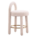  Zuo Curco 110993 Set of 2 Counter Stool - Beige IMAGE 7